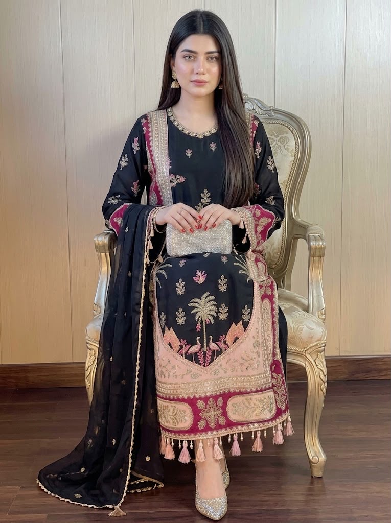 Zarmina Embroidered Kaftaan 3 Piece