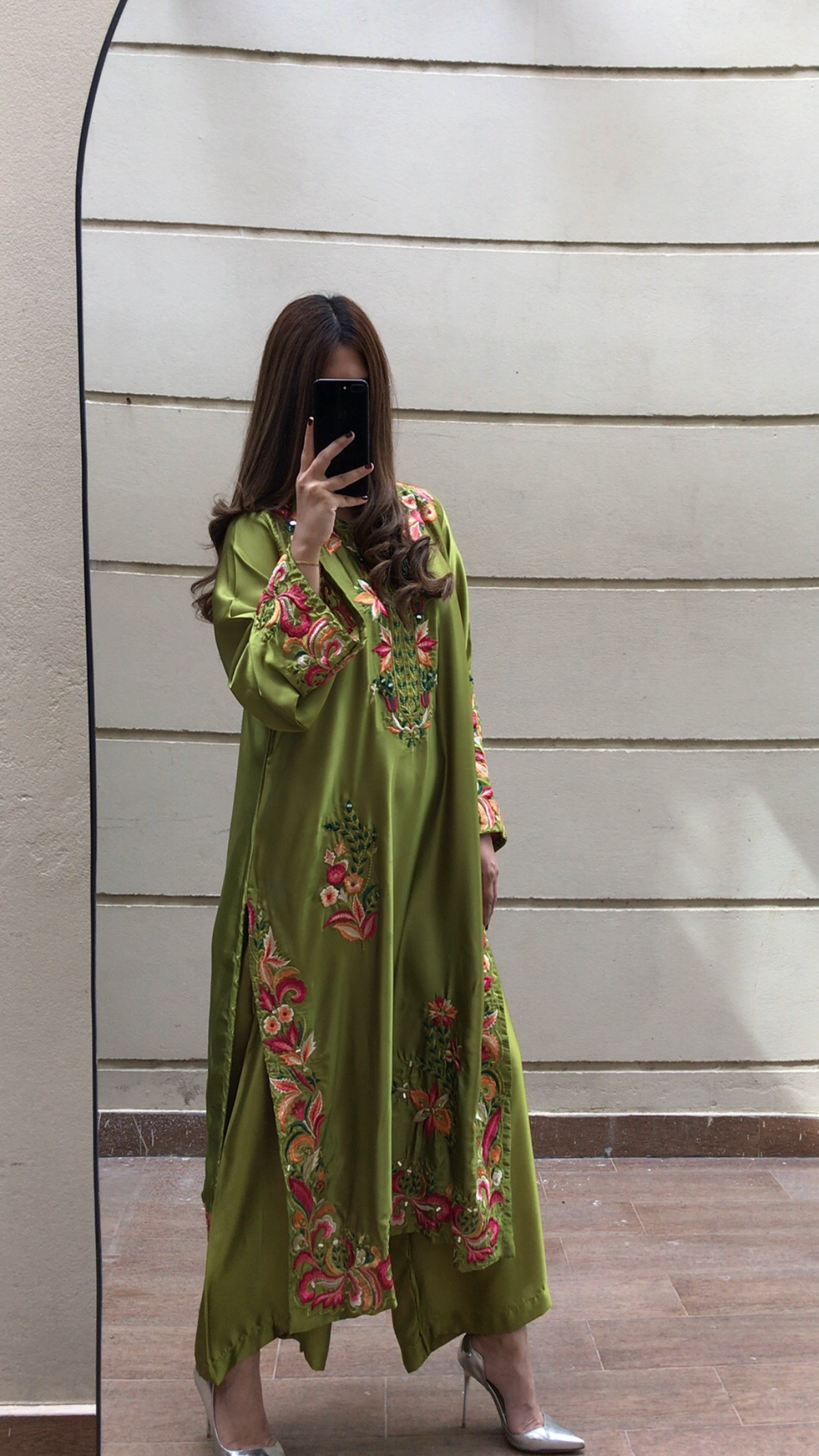 Olive Luxe Miror Embroidered