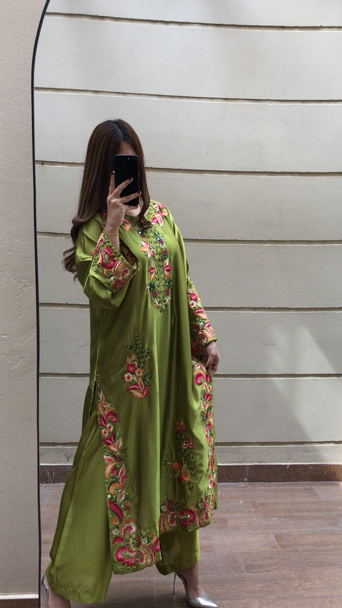 Olive Luxe Miror Embroidered
