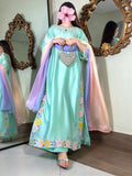 Emerald Pastel Kaftan