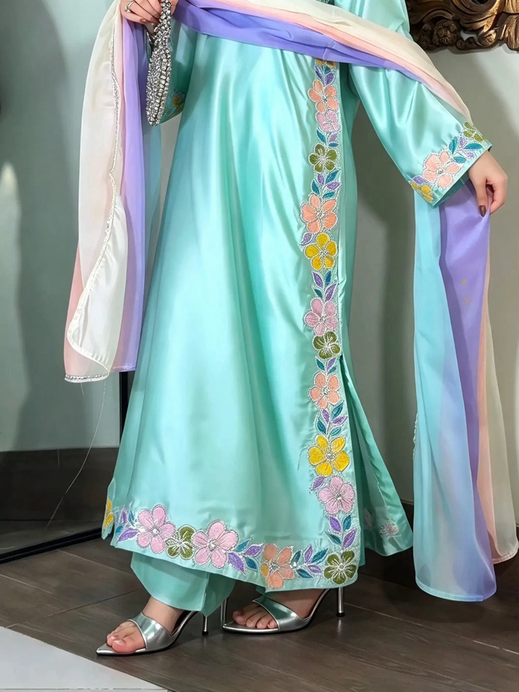Emerald Pastel Kaftan